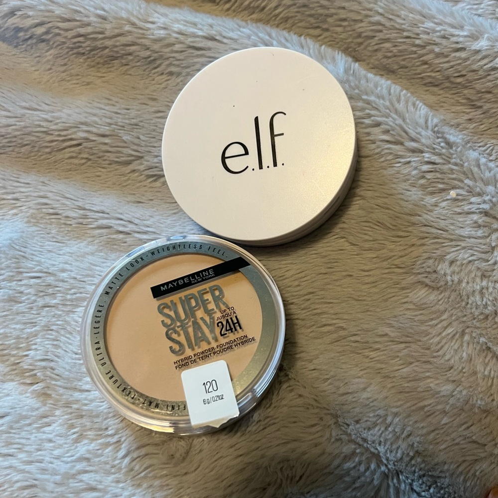 Drugstore powder foundation duo (elf, maybelline)